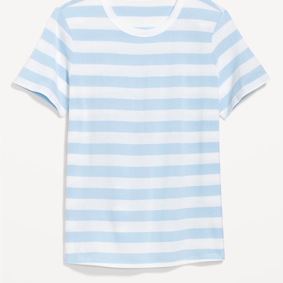 NWT OLD NAVY EveryWear Striped T-Shirt COLOR BLUE AND WHITE STRIPE - Picture 3 of 6